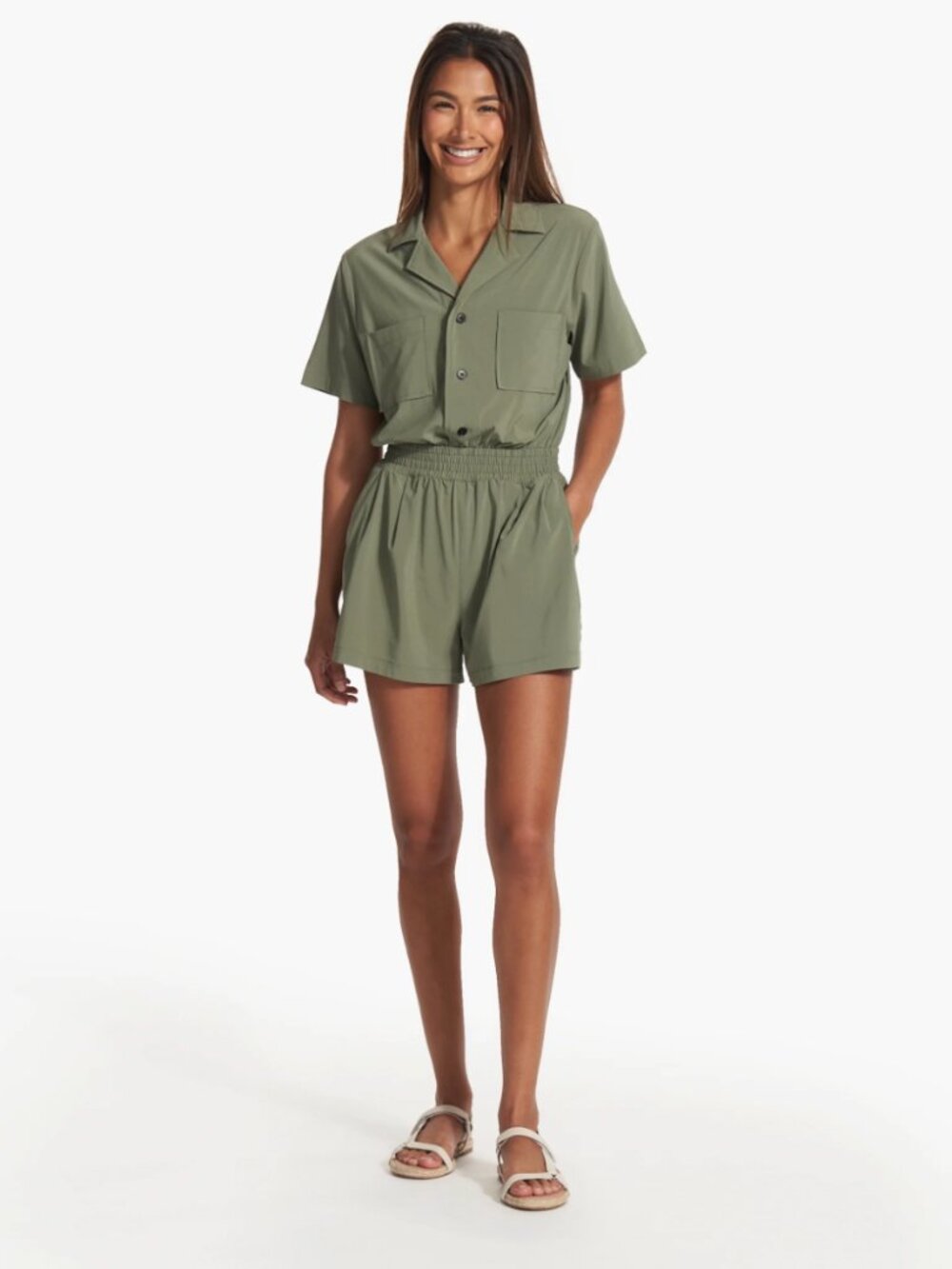 Vuori Villa Romper - Pistachio